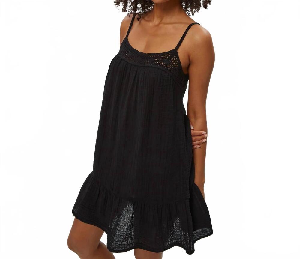 NEW MICHAEL STARS emree mini dress in black